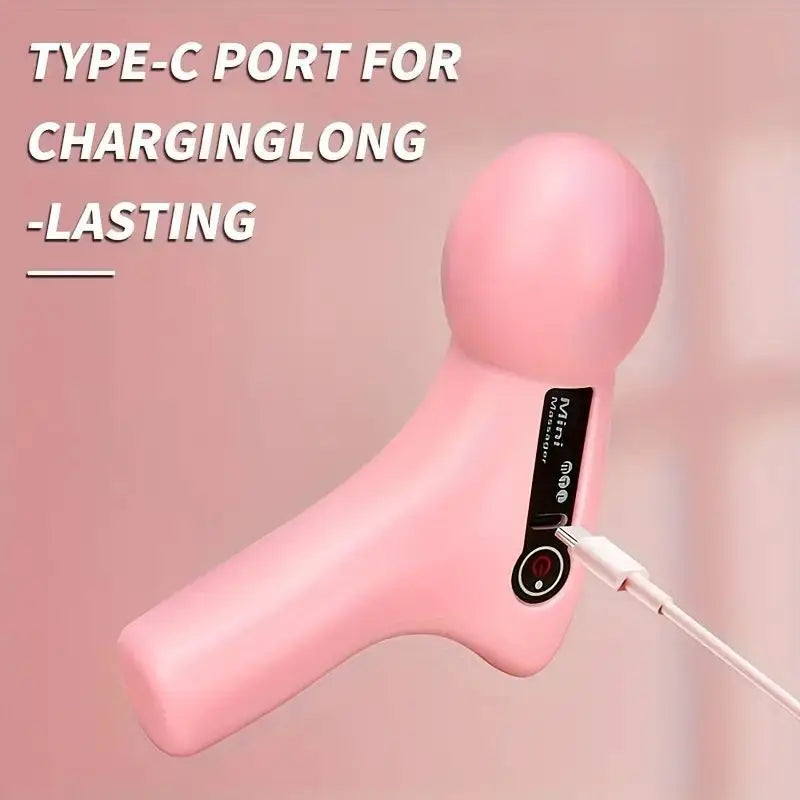 Ultieme Diepe Weefsel Massagepistool - USB Oplaadbaar, Draagbare Volledige Lichaams Spierontspanning, 4-Snelheid Verstelbare Fascie Massageapparaat in Chic Roze en Zwart