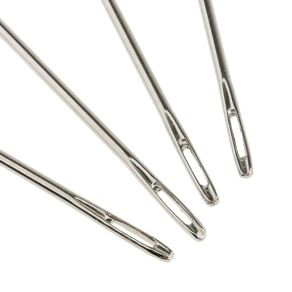 Aiguilles longues couture main lot 4 tailles acier broderie réparation poupée DIY