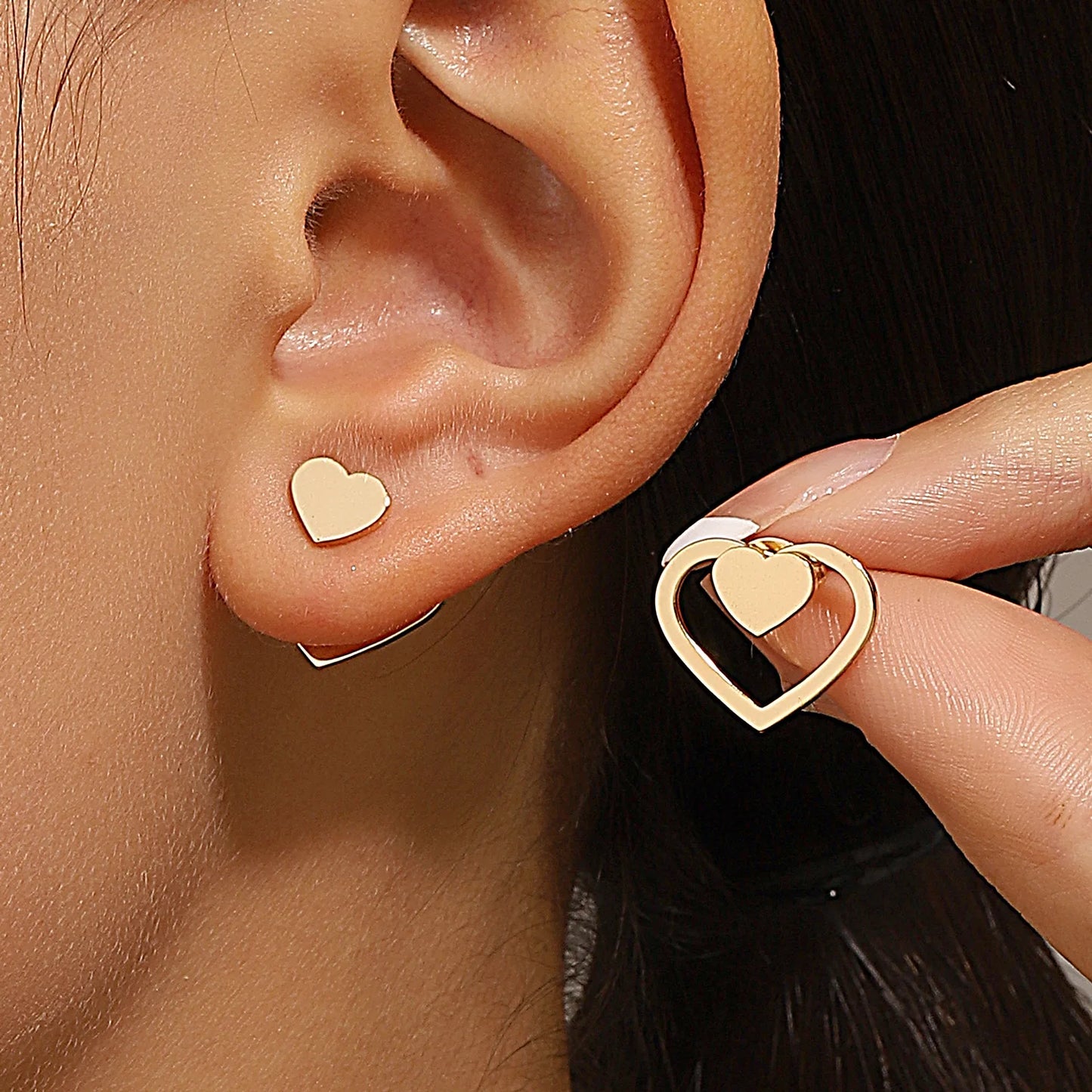 Chic Retro Minimalistische Geometrische Vierkante Afneembare Driehoek Stud Oorbellen - Perfecte Mode Accessoires voor Vrouwen & Ideale Feestcadeaus!