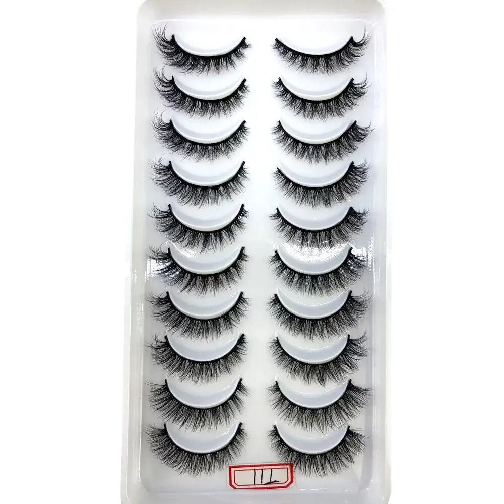 Transformeer je look met HBZGTLAD's nieuwe 10 paar 3D nepmink wimpers - moeiteloos dramatisch, fluffy en perfect voor elke make-upstijl!