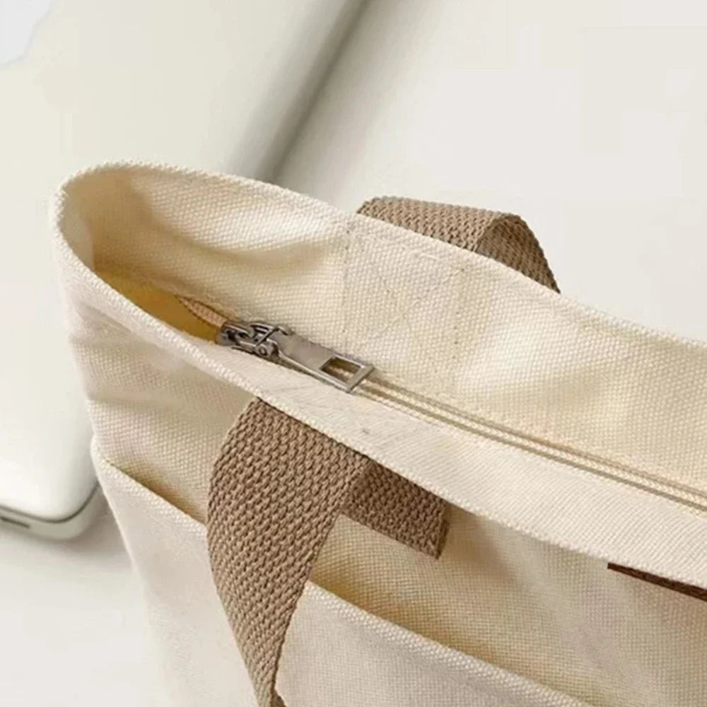 Stijlvolle Dames Canvas Tas - Ruime & Praktische Handtas voor Dagelijks Gebruik
