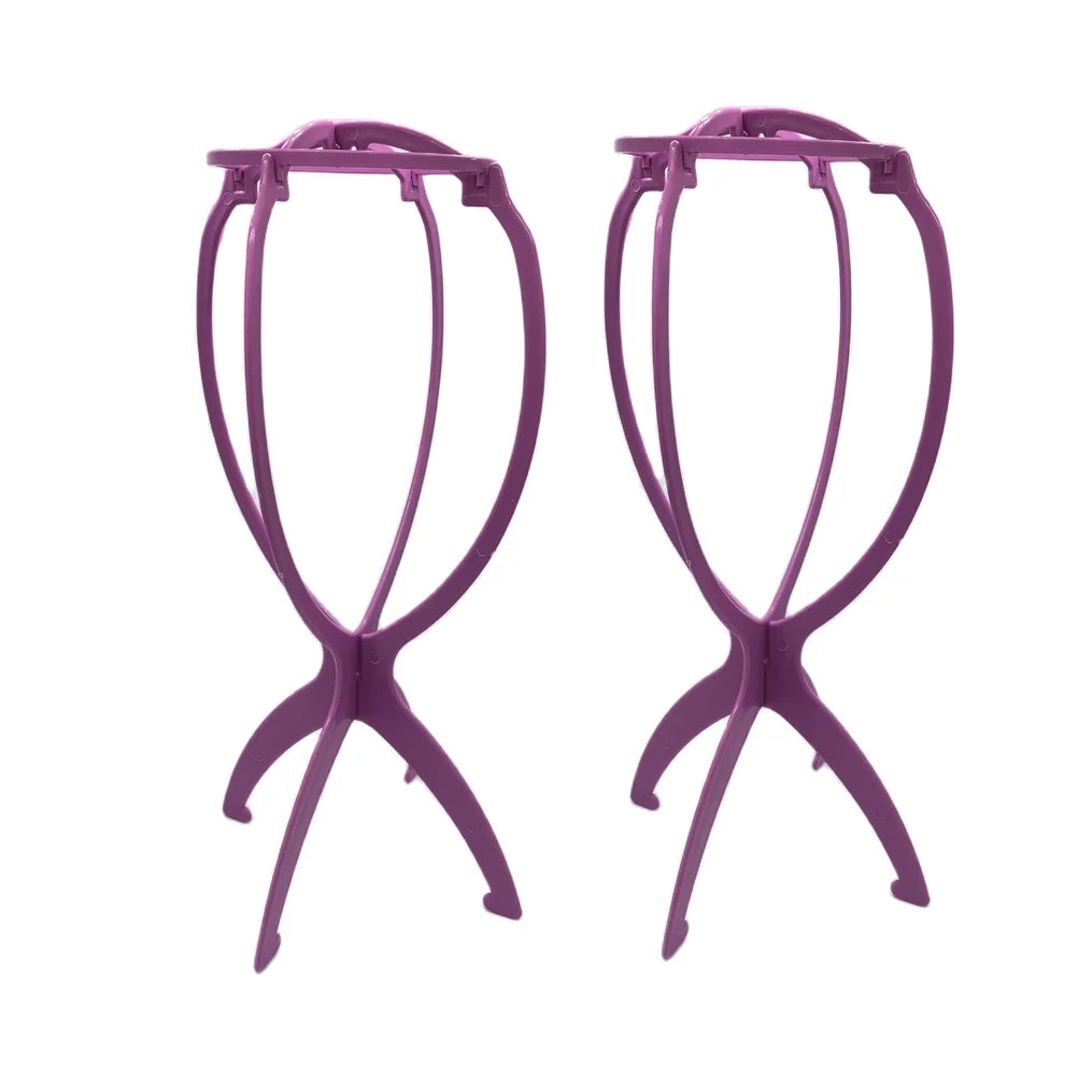 Set van 2 Draagbare 36cm Pruikstandaards - Ideaal voor het Weergeven van Pruiken, Hoeden en Meer in Kapperszaken of Thuis!