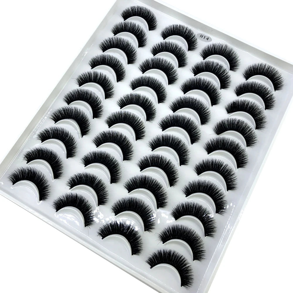 2023 Premium 20 Pairs Natuurlijke Lange 3D Minks Valse Wimpers Makeup Kit - Prachtig Gecontroleerde Mink Wimper Extensies voor Verbluffende Ogen!