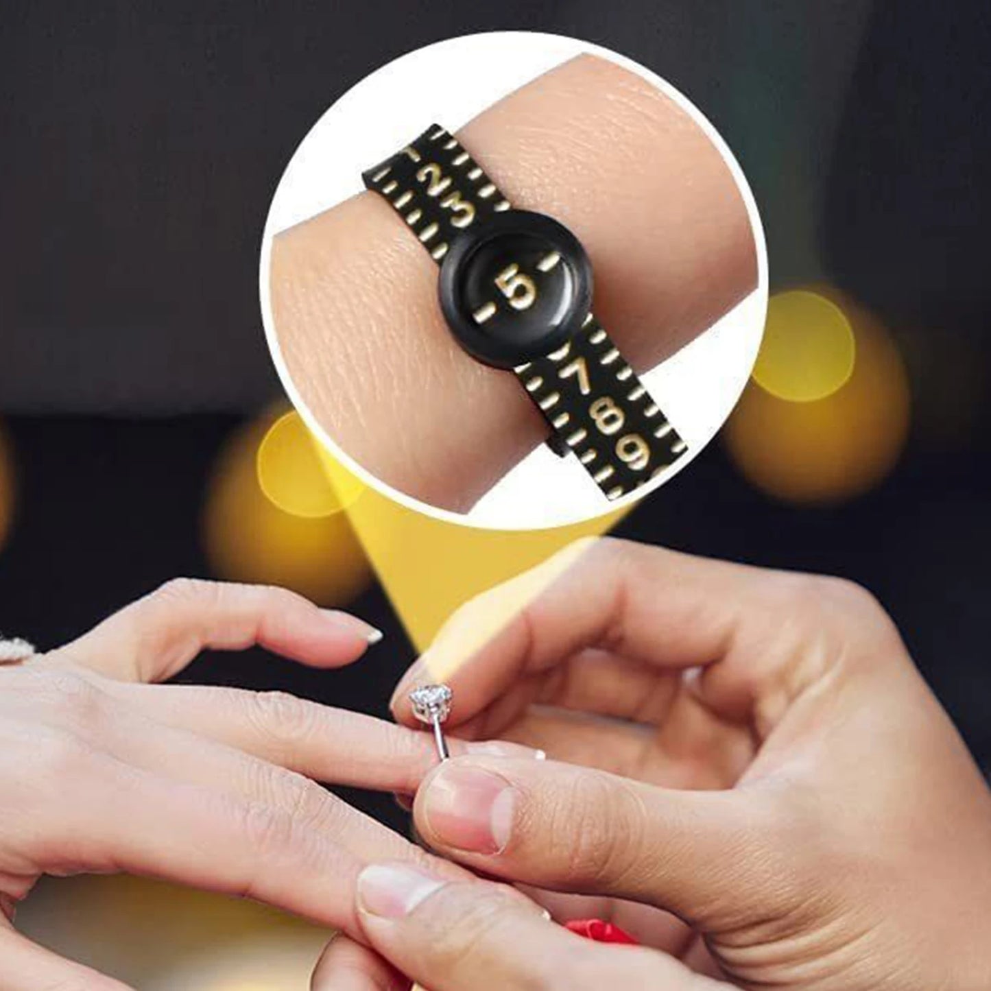 Ultimate Ringmaat Tool - Verstelbare Vinger Coil Ring Liniaal voor Nauwkeurige Metingen in UK en US Maten - Perfect Accessoire voor Eenvoudige Pasvorm en Aantrekken