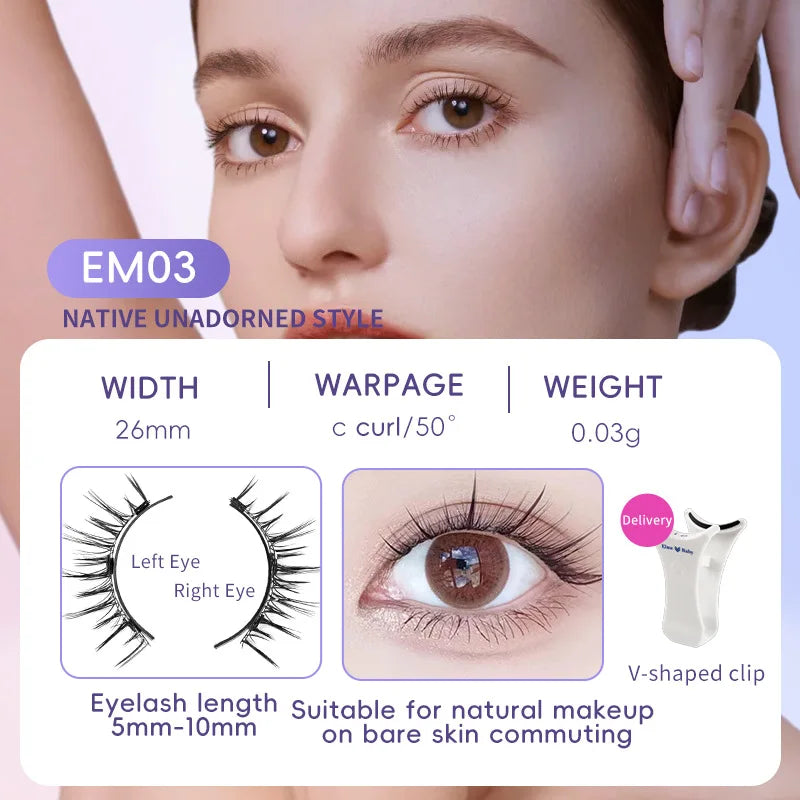 Magnetische Valse Wimpers - 4 stuks/1 paar van Eenvoudig Te Dragen, Zachte en Natuurlijke Quantum Magnet Oogmake-up met Applicator, Geen Lijm Nodig!
