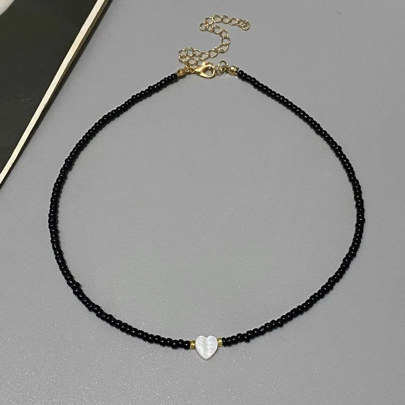 Vibrant Hart Ontwerp Zaadparel Choker Ketting voor Meisjes - Perfecte Lente/Zomer Accessoire, Ideaal voor Groothandel & Dropshipping!