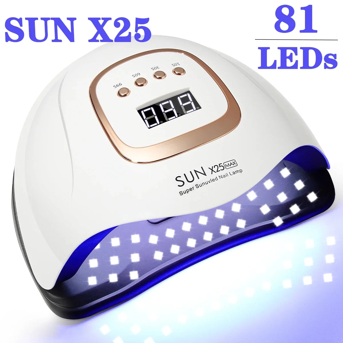 Professionele 380W LED Nagellamp voor Snelle Gel Uitharding - 81 LED's, 4 Timerinstellingen, Perfect voor Thuis en Salon Nagelkunst!