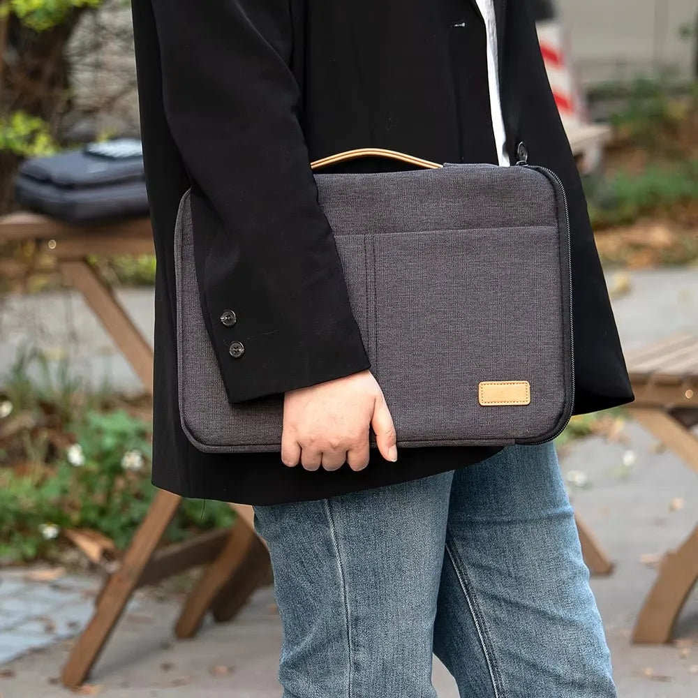 Stijlvolle Schokbestendige Laptop Sleeve Bag voor 14-15,6 Inch Notebooks - Perfecte Aktetas voor Zakenreizen