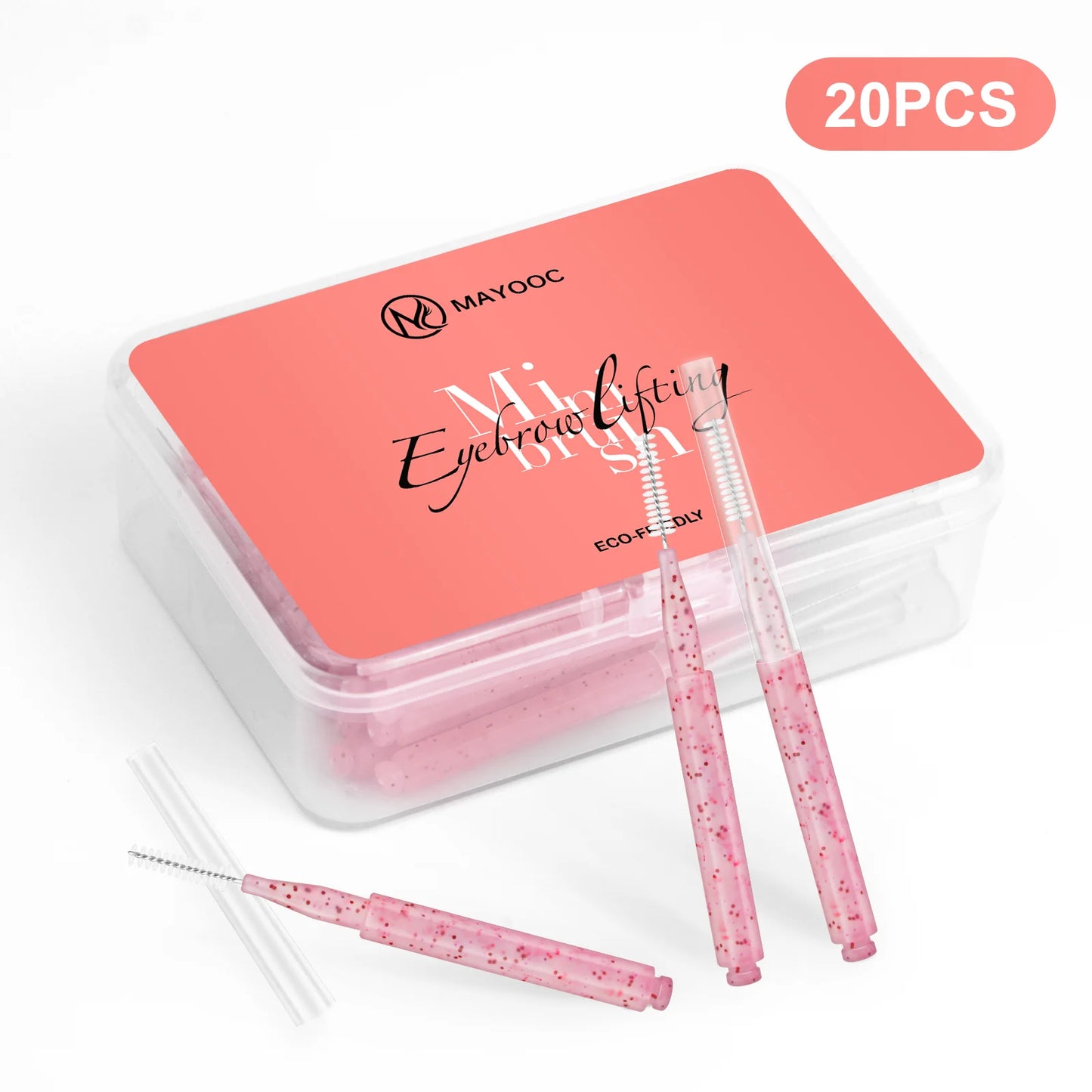 MAYOOC Mini Oogbrauwborstel Set – Wegwerp Oogbrowlifting & Permanent Borstels met Buigbare Microapplicators voor Perfecte Wimpertoepassing