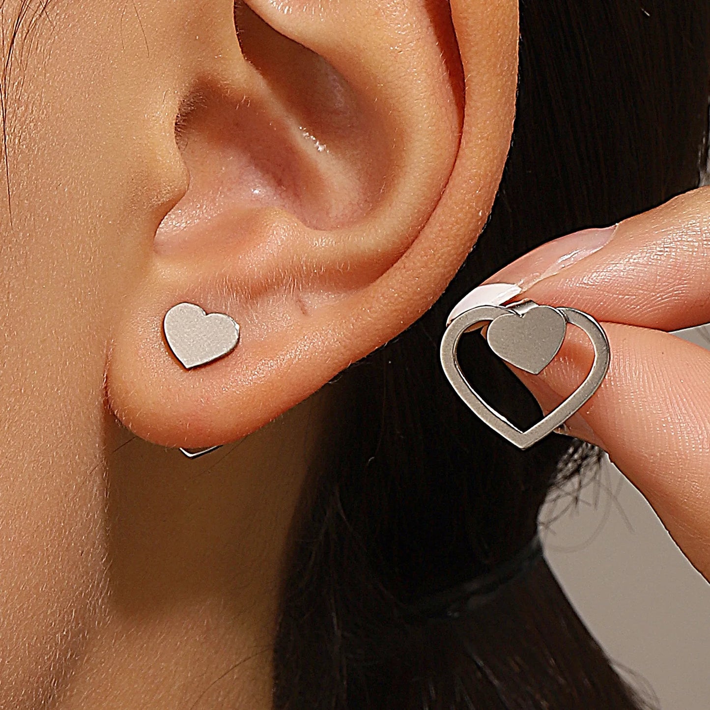 Chic Retro Minimalistische Geometrische Vierkante Afneembare Driehoek Stud Oorbellen - Perfecte Mode Accessoires voor Vrouwen & Ideale Feestcadeaus!