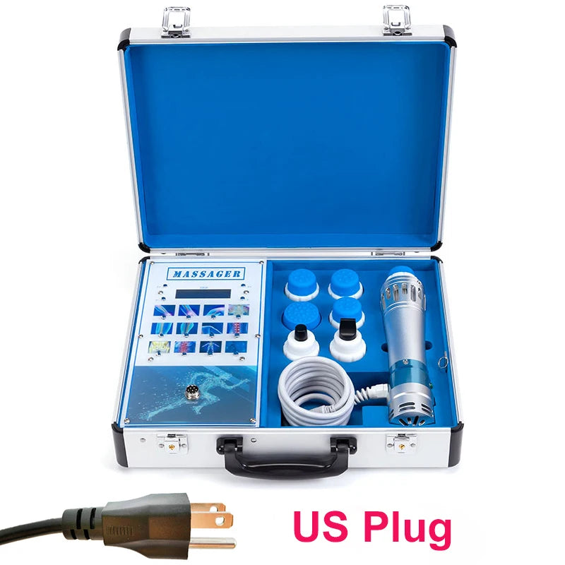 Ultieme Spiermassager met 7 Veelzijdige Koppen - Shockwave Therapie Apparaat voor ED Behandeling en Pijnverlichting - Geavanceerd Ballistisch Fysiotherapie Hulpmiddel