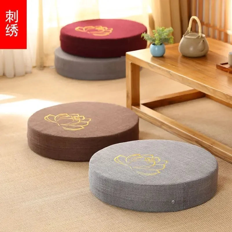 Deluxe 40x6cm Yoga Meditatiekussen - PEP Harde Textuur Rugsteun Kussen - Afneembare & Wasbare Japanse Tatami Mat