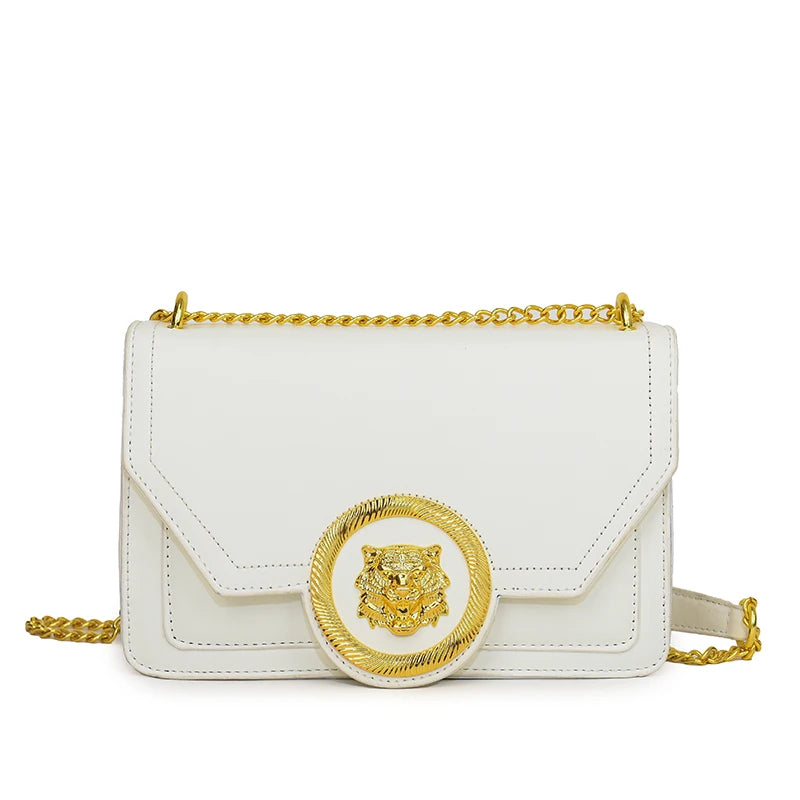 Trendyt 2024 Dames Leren Ketting Schoudertas - Chique Kleine Vierkante Crossbody & Casual Tote Messenger voor Stijlvolle Dames
