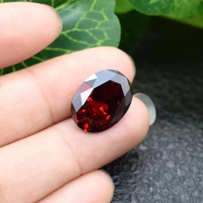 13x18mm Oval Red Garnet Loose Gemstone Brilliant Cut VVS Natural Unheated Stone for Ring Pendant Jewelry Making