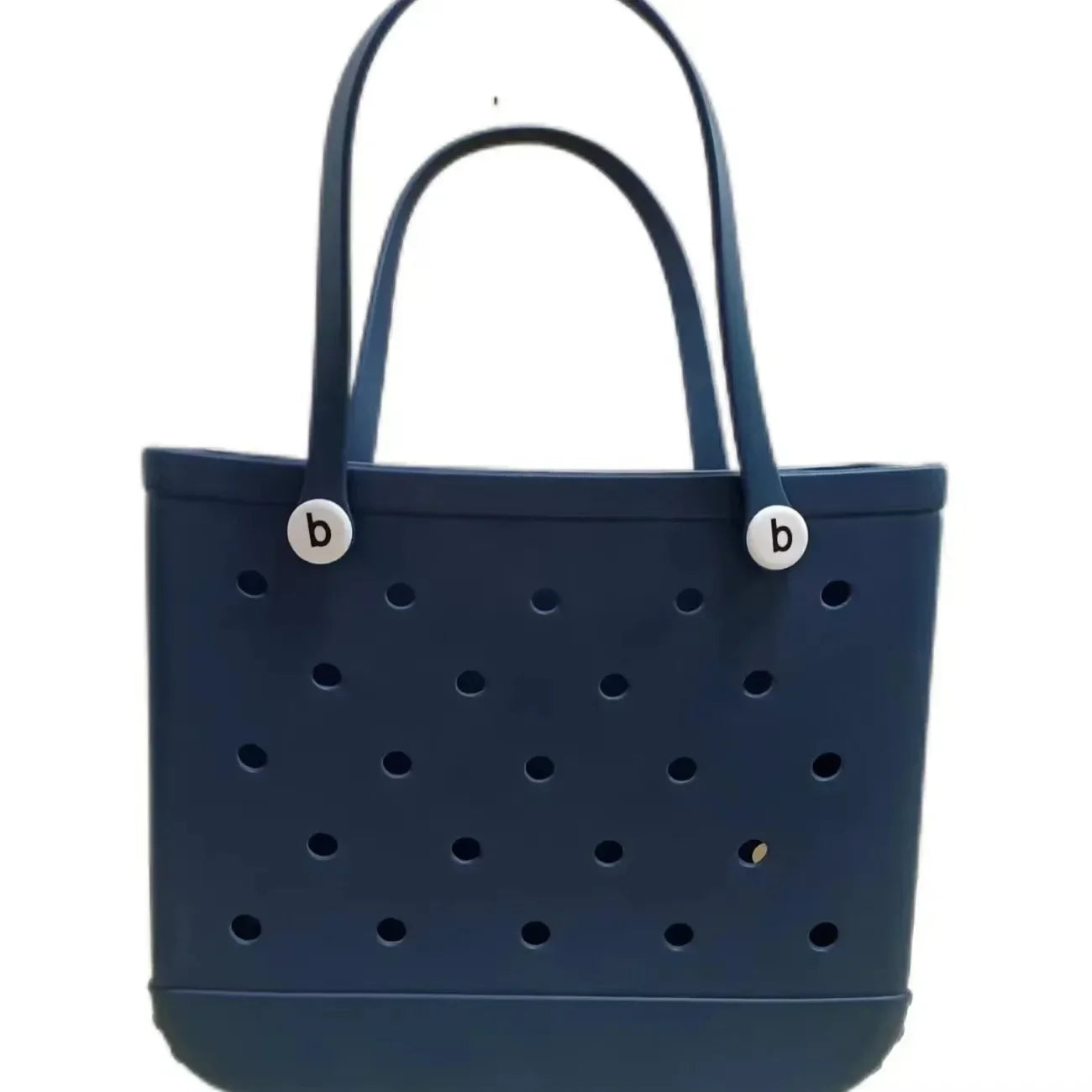 Stijlvolle Grote Eva Strandtas - Perfect voor Moeders! Veelzijdige Luiertassenopslag, Zomer Rubber Tote, en Effen Kleur Jelly Strandorganizer voor Al Je Essentiële Spullen.