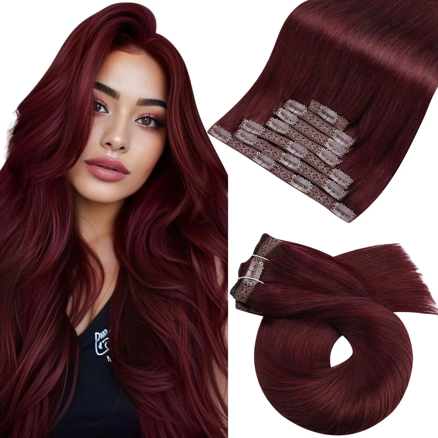 Transformeer je look met Moresoo Premium Clip-In Haarextensions - 100% Natuurlijke Remy Haar, Rechte Stijl, Verkrijgbaar in 5 en 7 Delige Sets!