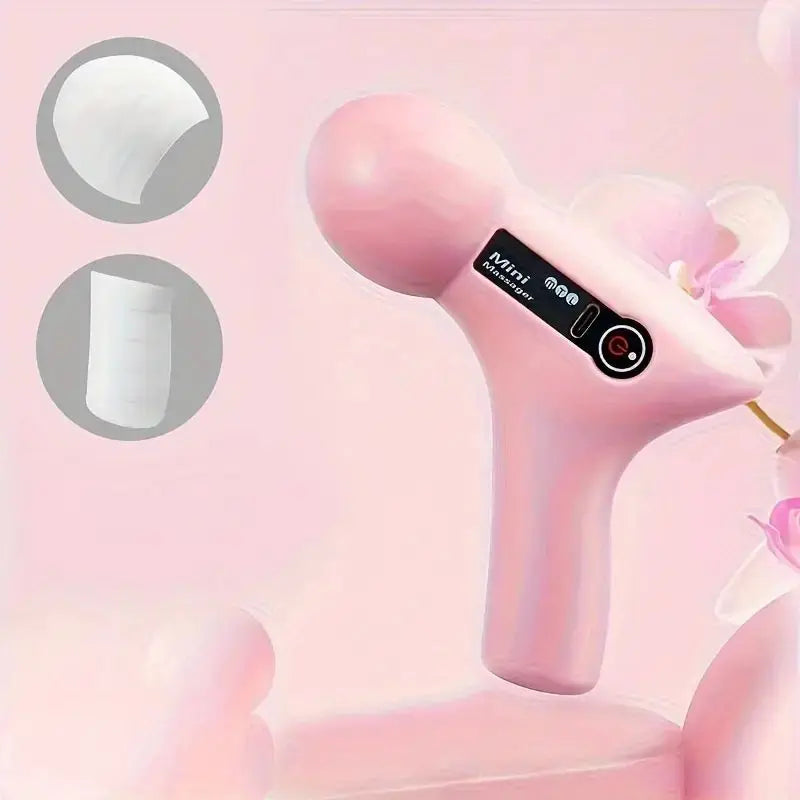 Ultieme Diepe Weefsel Massagepistool - USB Oplaadbaar, Draagbare Volledige Lichaams Spierontspanning, 4-Snelheid Verstelbare Fascie Massageapparaat in Chic Roze en Zwart