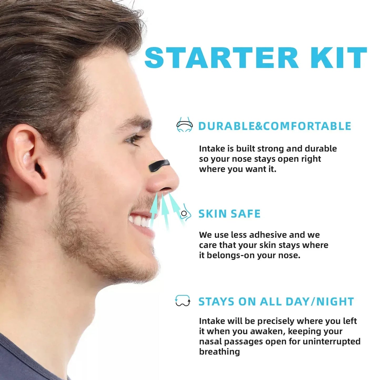 Ultimate Anti-Snoringsneusclipkit - Verbeter Uw Ademhaling en Slaapkwaliteit met Magnetische Dilatators voor Sport en Rustige Nachten