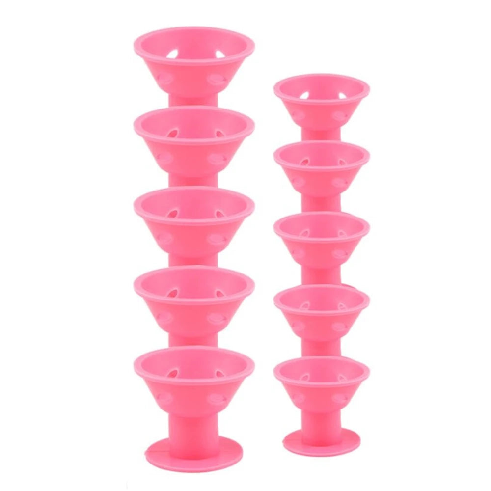 Ontdek 10 Luxe Warmtevrije Haarrollers – Moeiteloze Zachte Siliconen Rollers voor Dromerige Krullen Terwijl Je Slaapt! Perfecte Haarestylingtools voor een Prachtige Golflook!
