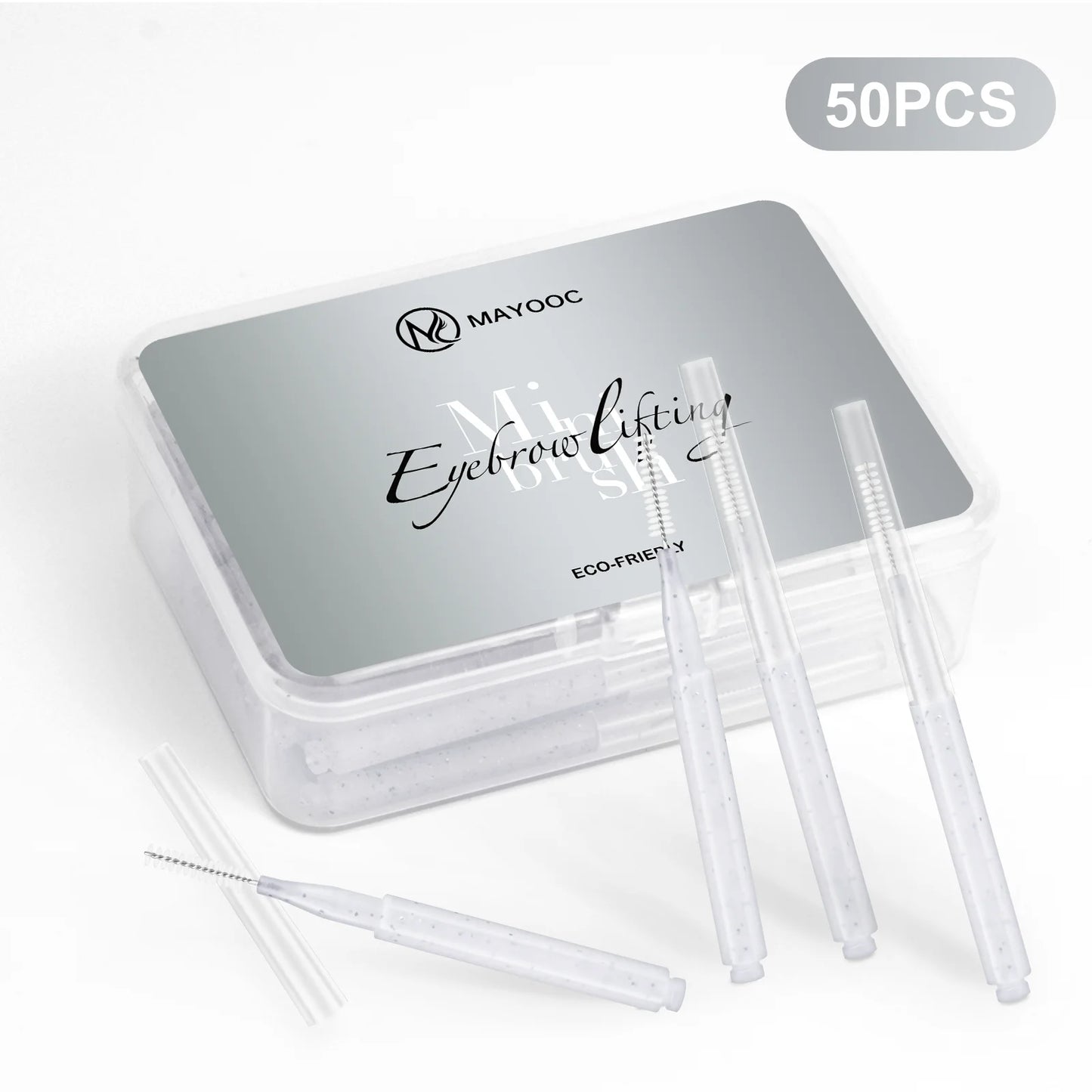 MAYOOC Mini Oogbrauwborstel Set – Wegwerp Oogbrowlifting & Permanent Borstels met Buigbare Microapplicators voor Perfecte Wimpertoepassing