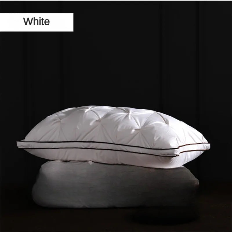 Luxe 95% Eendendons Kussen met Premium Witte Katoenen Hoes - Ideale Rechthoekige Vorm voor een 5-Sterrenhotel Slaapervaring, Perfect voor Alle Slaapposities