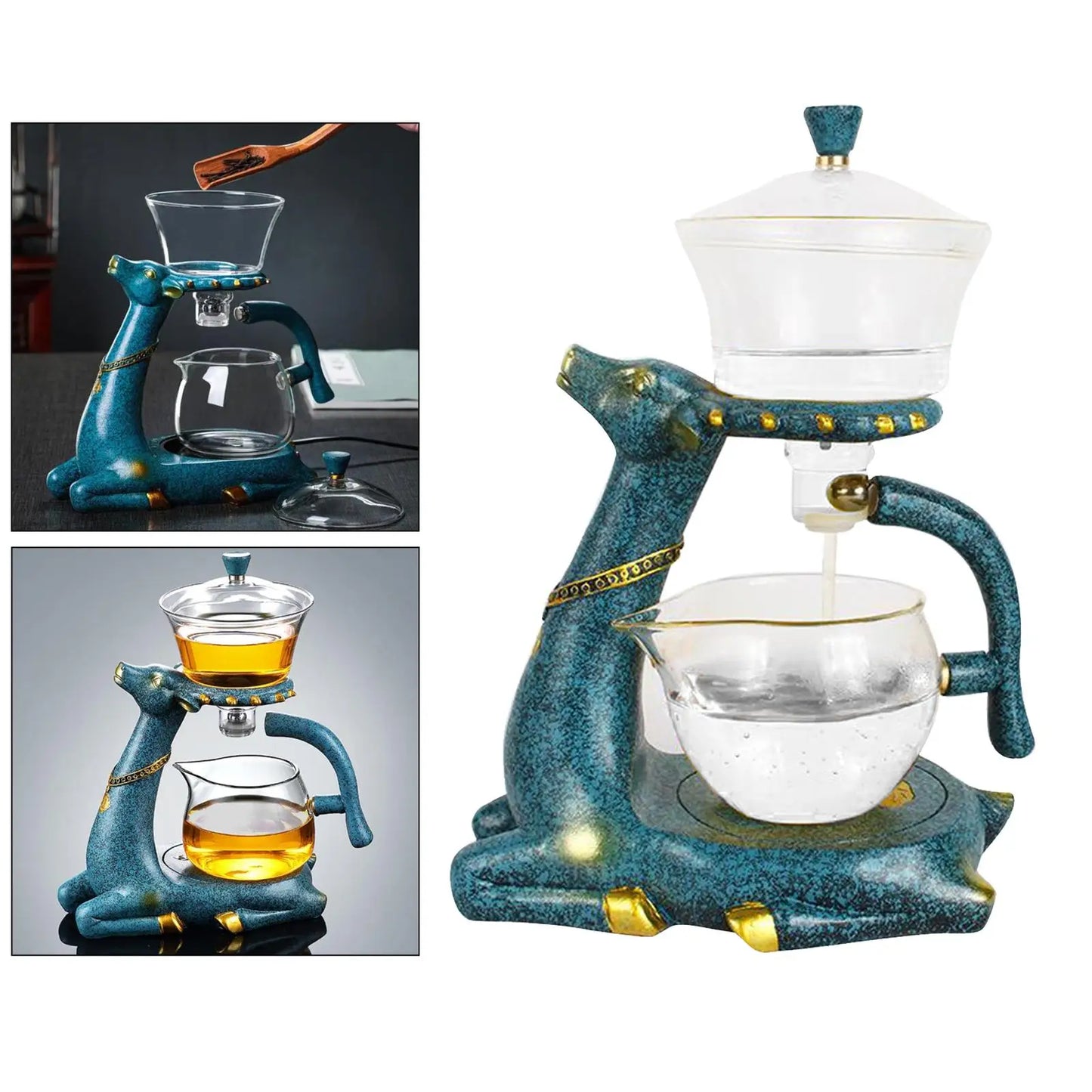 Elegante Magnetische Glazen Theepot Infuser - Premium Borosilicaat Thee- en Koffiepot met Druppelontwerp, Perfect voor Bubble Tea en het Zetten van Heerlijke Dranken