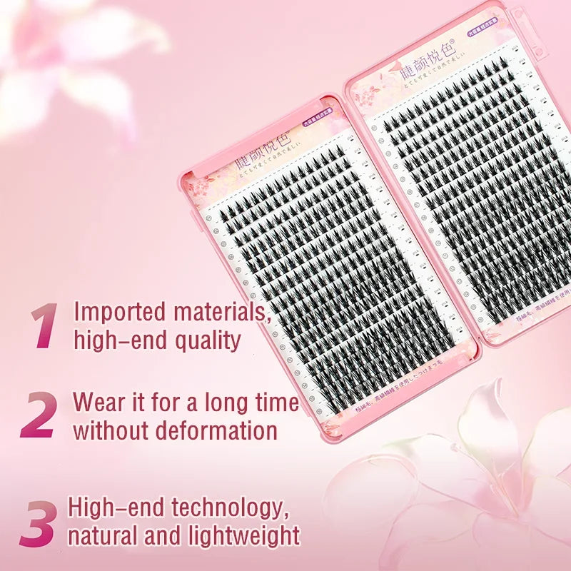 32 Rijen Luxe Individuele Cluster Wimperextensions - Professionele Kwaliteit voor Adembenemende Make-up Looks - Groothandel Beschikbaarheid