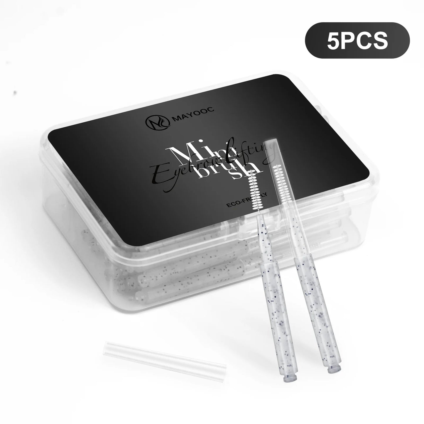 MAYOOC Mini Oogbrauwborstel Set – Wegwerp Oogbrowlifting & Permanent Borstels met Buigbare Microapplicators voor Perfecte Wimpertoepassing