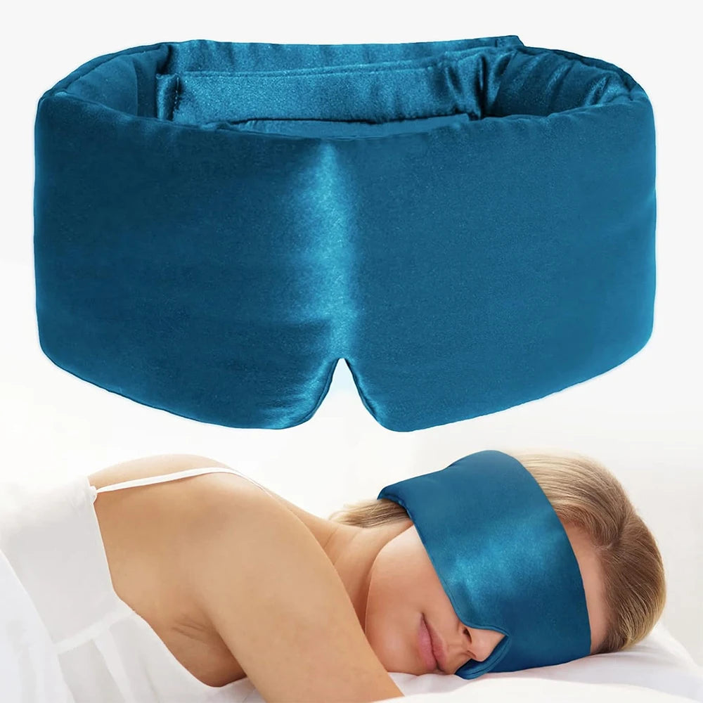Luxe Verstelbare Zijde Oogslaapmasker voor Zijslapers, Perfect Oogmasker voor Rustgevende Slaap - 100% Pure Moerbei Zijde voor Mannen en Vrouwen