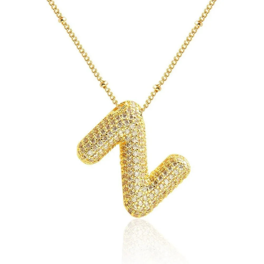 Prachtige Luxe Zirkon Kristal 26 Engelse Letters RVS Kettingen voor Vrouwen – Trendy Choker Ketting Sieraden Groothandel
