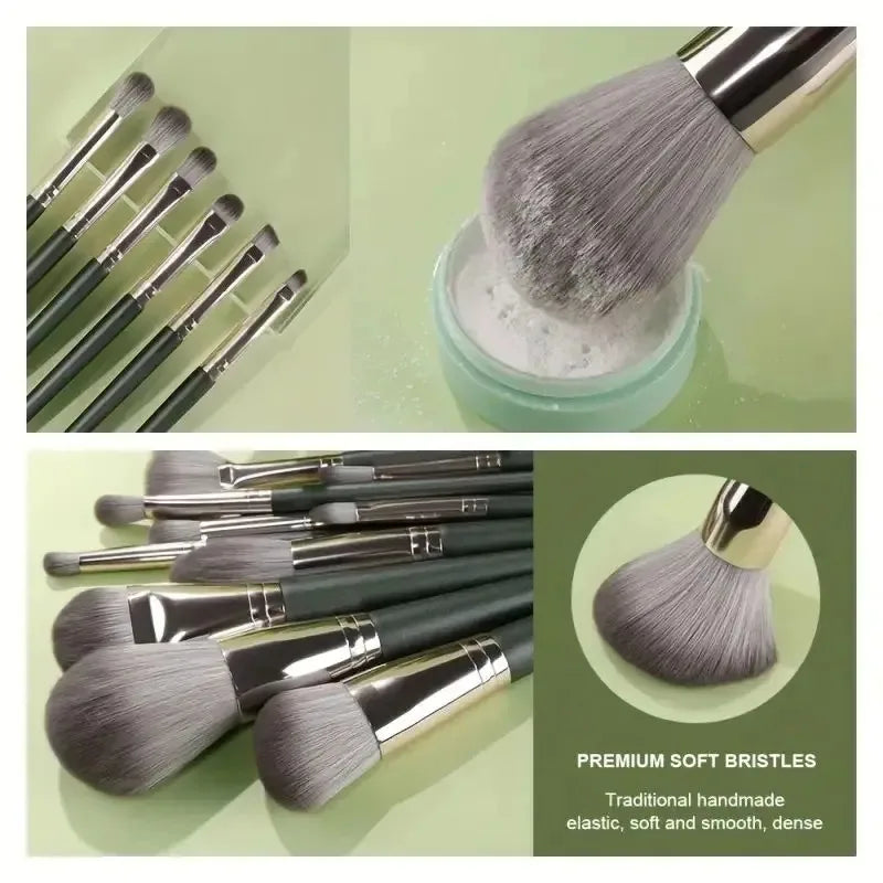 14-delige Luxe Make-up Kwasten Set – Fluffy Blending Kwasten voor Blush, Oogschaduw en Foundation – Perfecte Gereedschappen voor Perfecte Schoonheidsapplicaties