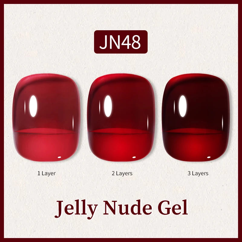 BORN PRETTY 10ml Jelly Nude Gel Nail Polish 50 Colors Semi Transparent Nail Art Nail Supplies Soak off UV LED Nails Gel Varnish