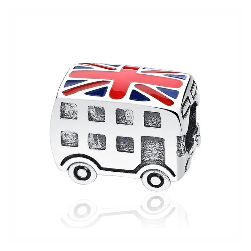 925 Sterling Silver London Bus Charm Bead