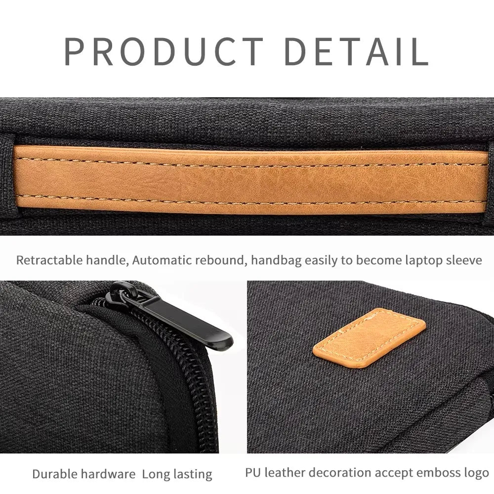 Stijlvolle Schokbestendige Laptop Sleeve Bag voor 14-15,6 Inch Notebooks - Perfecte Aktetas voor Zakenreizen