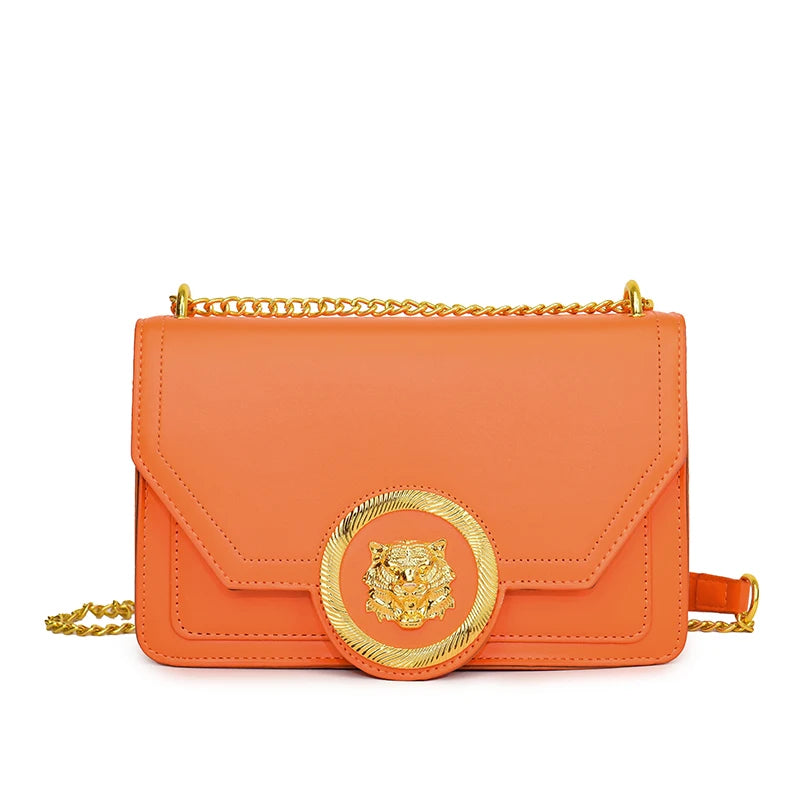 Trendyt 2024 Dames Leren Ketting Schoudertas - Chique Kleine Vierkante Crossbody & Casual Tote Messenger voor Stijlvolle Dames