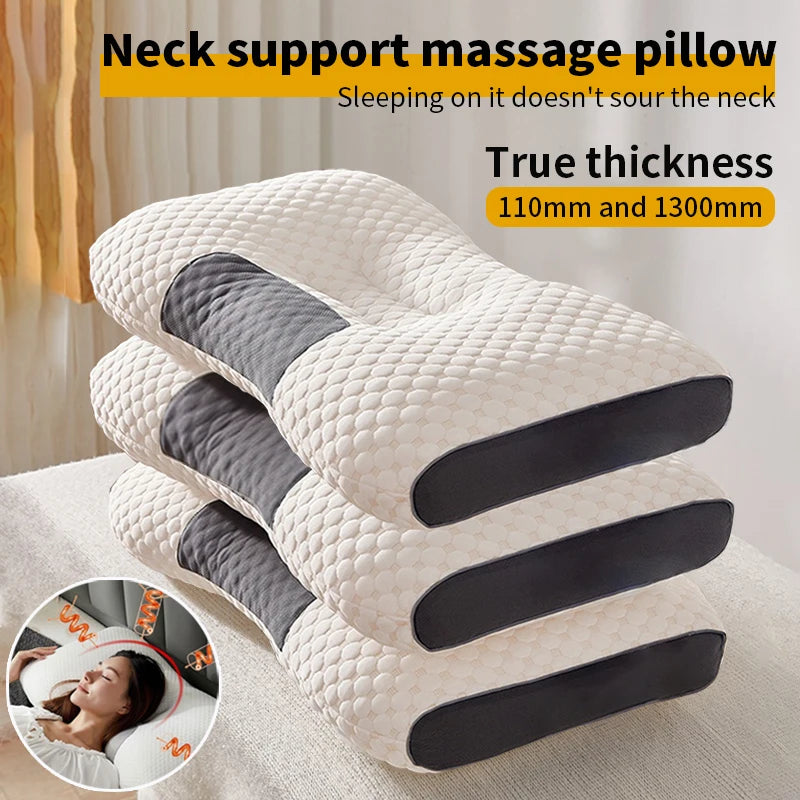 Ultieme Neksteun Kussen voor Rustgevende Slaap - Cervicale Orthopedische Massagekussen met Sojaboonvezel voor Thuis SPA Ontspanning - Almohada Collectie