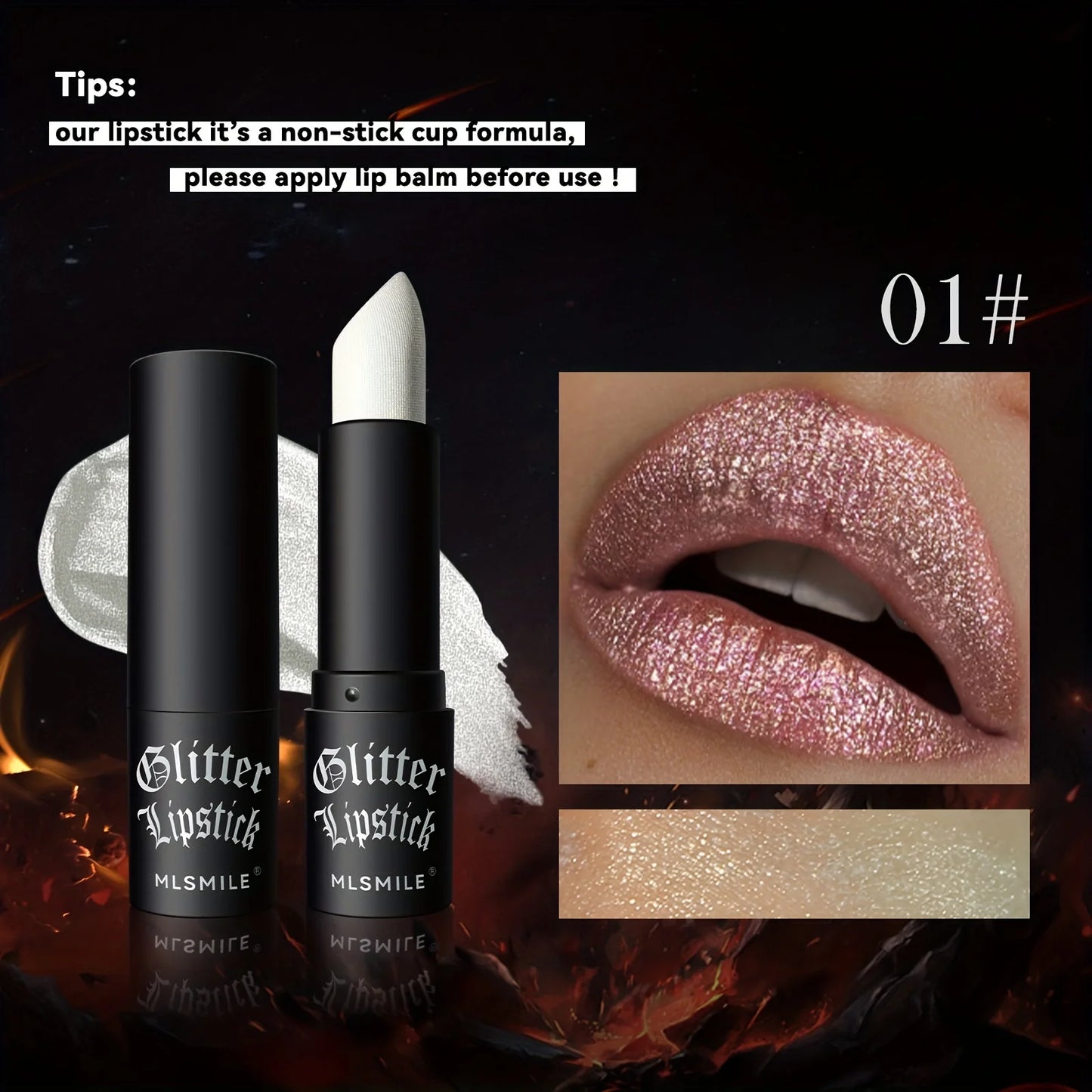 Ongelooflijke 7-Kleur Glitter Lippenstift: Hydraterend, Sprankelende Glans met Niet-Plakkende Formule voor een Gedurfde Metalen Afwerking