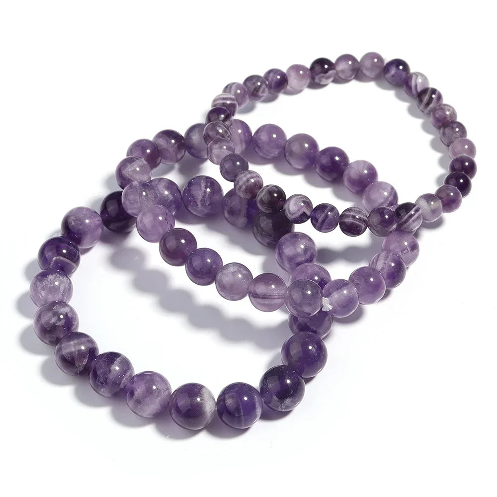 Betoverende Amethist Steentjes Armbanden voor Vrouwen – Paarse Kristal Kwarts Energie Bangle voor Reiki Genezing en Doordachte Cadeaus