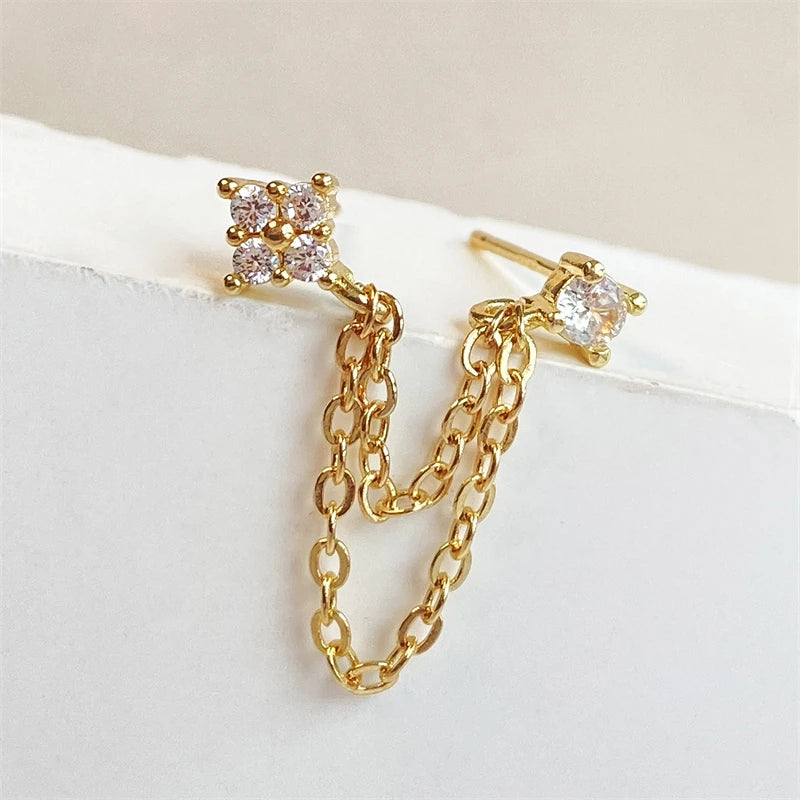 Chic Minimalistische Gouden Bloem Stud Oorbellen - Perfecte Ooraccessoires voor Vrouwen en Meisjes van ZAKOL
