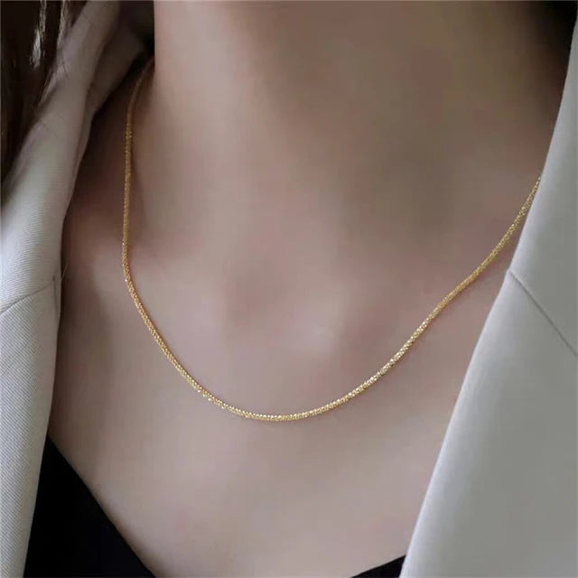 Adembenemende Sprankelende Halsketting voor Dames - Elegante Sleutelbeen Choker Mode Sieraden Perfect voor Trouwen, Feesten en Verjaardagscadeaus
