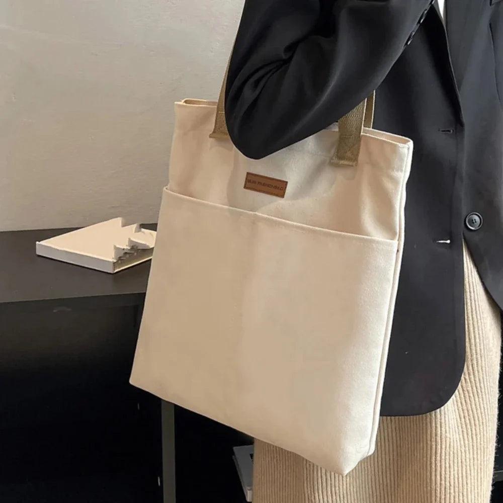 Stijlvolle Dames Canvas Tas - Ruime & Praktische Handtas voor Dagelijks Gebruik