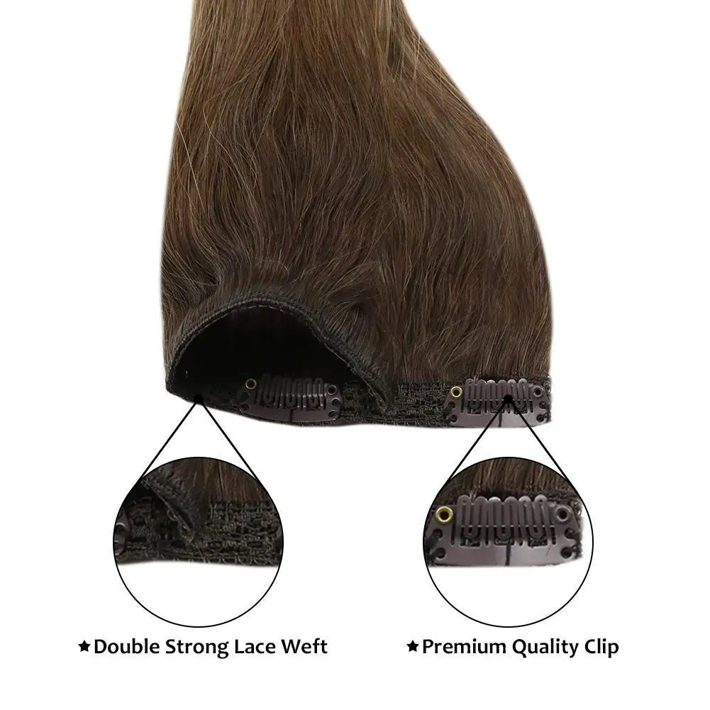 Transformeer je look met Moresoo Premium Clip-In Haarextensions - 100% Natuurlijke Remy Haar, Rechte Stijl, Verkrijgbaar in 5 en 7 Delige Sets!