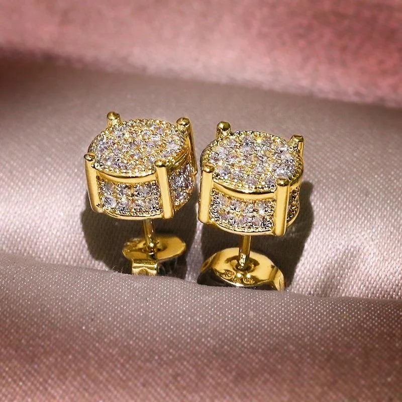 Adembenemende Luxe Ronde Zirkonia Oorbellen - Elegante Sieraden voor Vrouwen Perfect voor Bruiloften en Verlovingen