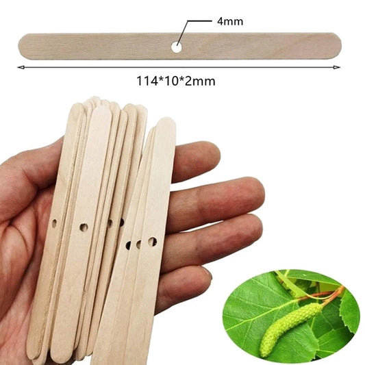 Wooden Candle Wick Holders with Hole Wick Centering Tool for DIY Candle Making Supplies
