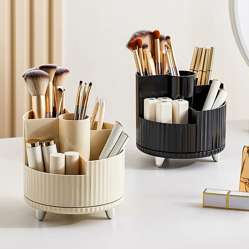 Ultieme 360° Draaibare Make-up Organizer - Ruimtelijke Borstelhouder Perfect voor Vanity Decor, Badkamer Bladen en Bureau Opslag!