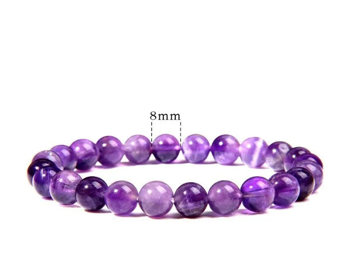 Betoverende Amethist Steentjes Armbanden voor Vrouwen – Paarse Kristal Kwarts Energie Bangle voor Reiki Genezing en Doordachte Cadeaus