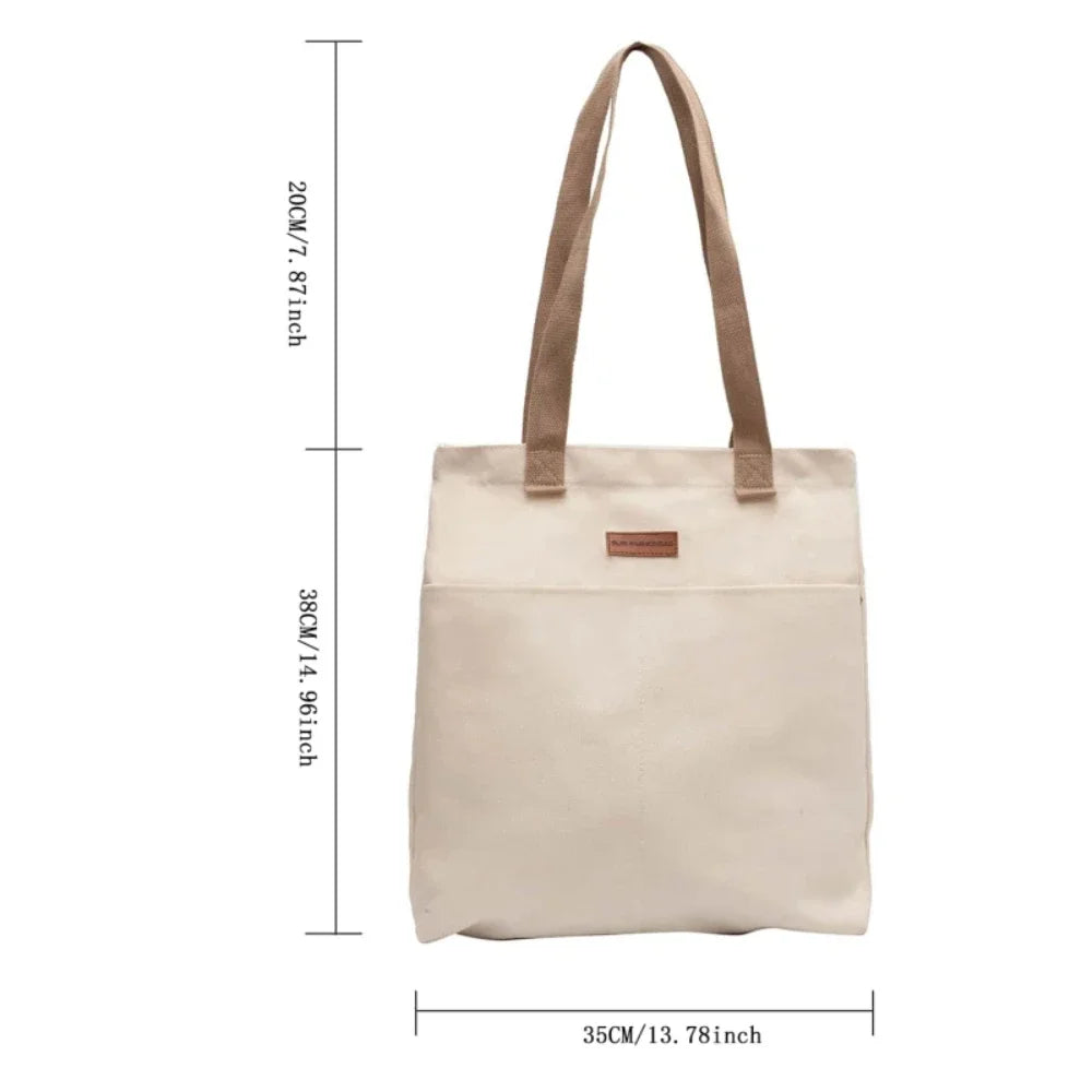 Stijlvolle Dames Canvas Tas - Ruime & Praktische Handtas voor Dagelijks Gebruik