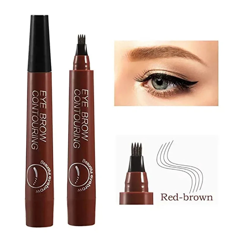 Levende 5-Kleur Microblading Oogpotlood - Waterdichte en Langdurige Vloeibare Oogpotlood met Precisie 4-Punt Tip