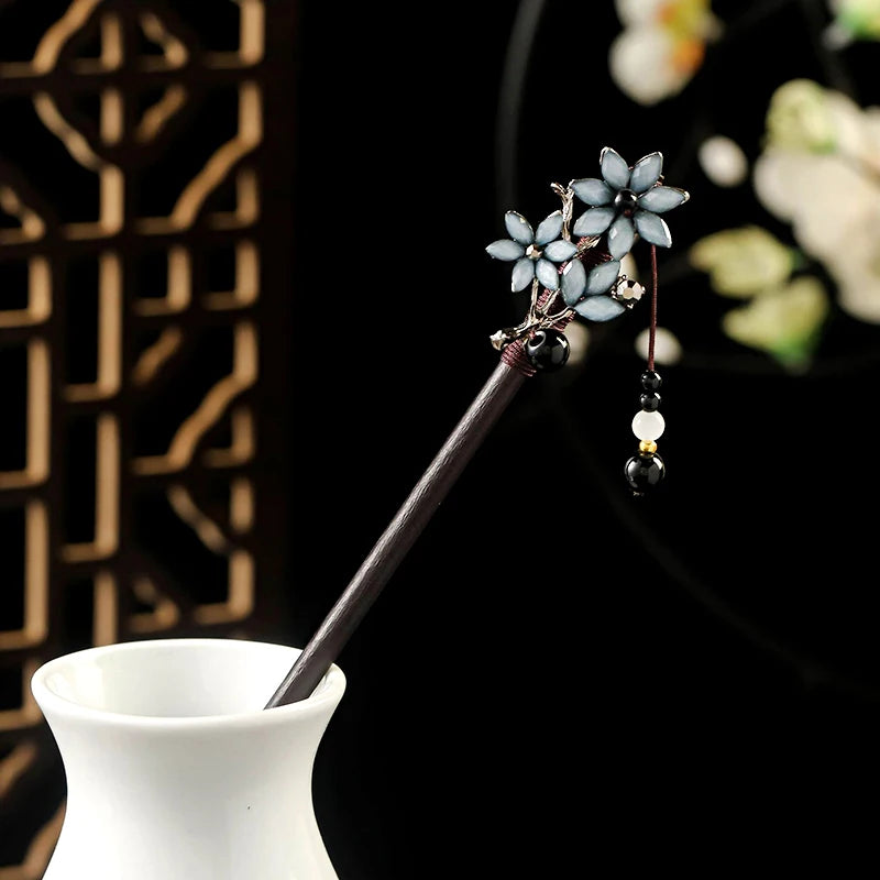 Elegante Handgemaakte Vintage Chinese Haarkammen - Luxe Bloemige Haarspelden voor Huwen en Speciale Evenementen
