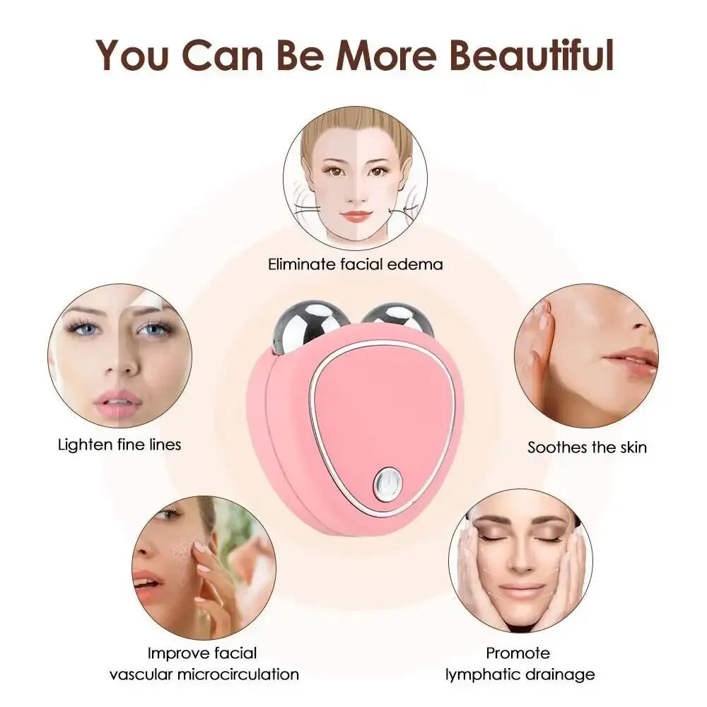 Revitaliseer je huid: 3D microcurrent elektrische gezichtsmassager met 3 standen - mini anti-aging apparaat voor thuisgebruik